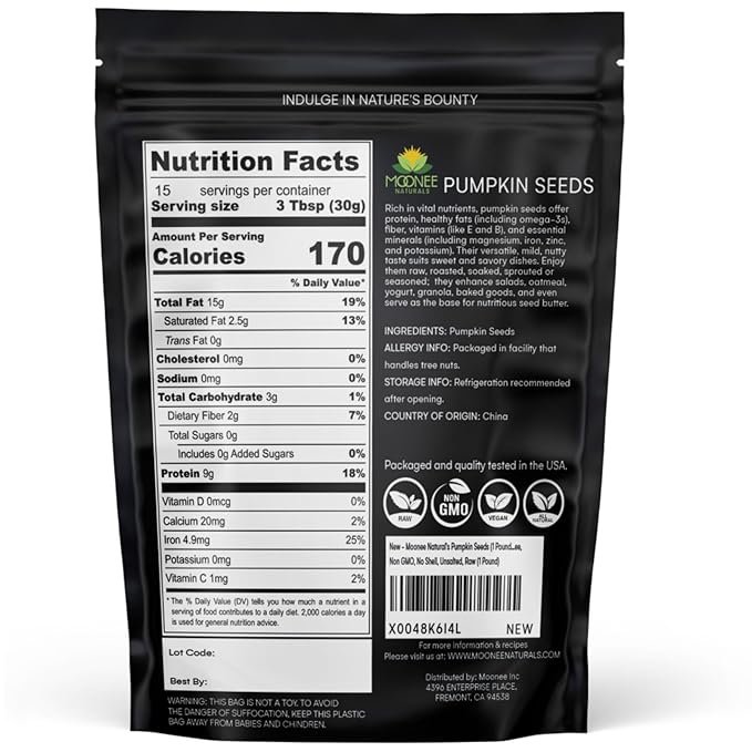 Moonee Natural's Pumpkin Seeds (1 Pound), Gluten Free, Non GMO - Image 6