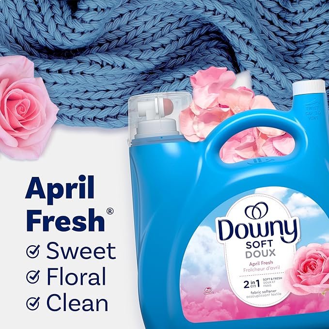 Downy Liquid Fabric Softener, April Fresh 2-in-1 Fresh & Soft - Image 3