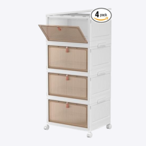 CTSNSLH 4 Tier Plastic Storage Bins with Lid