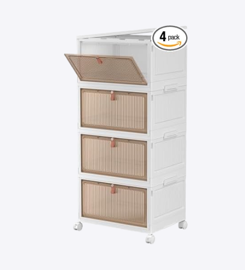 CTSNSLH 4 Tier Plastic Storage Bins with Lid