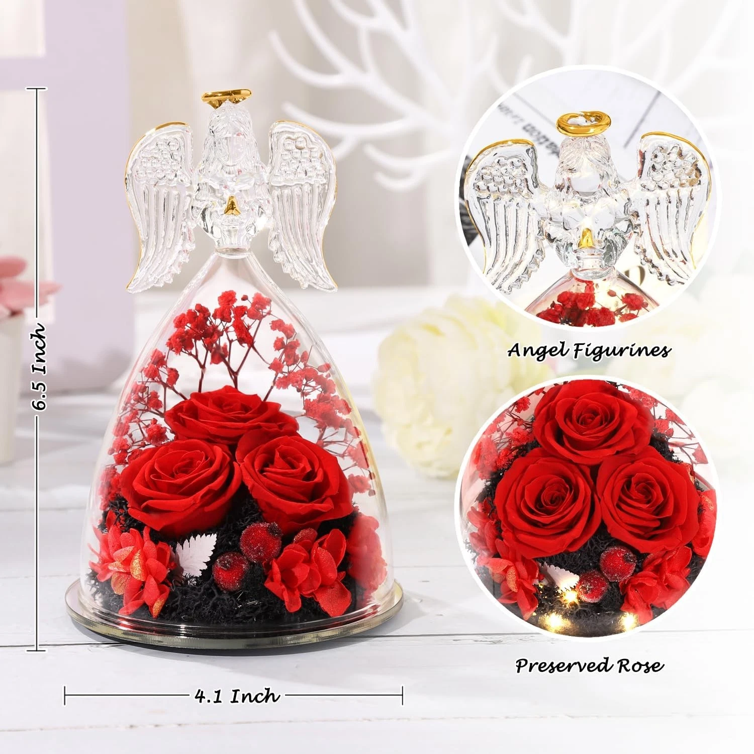 ANWEAO Valentines Day Gifts for Women Birthday Preserved Rose Forever Flower - Image 5