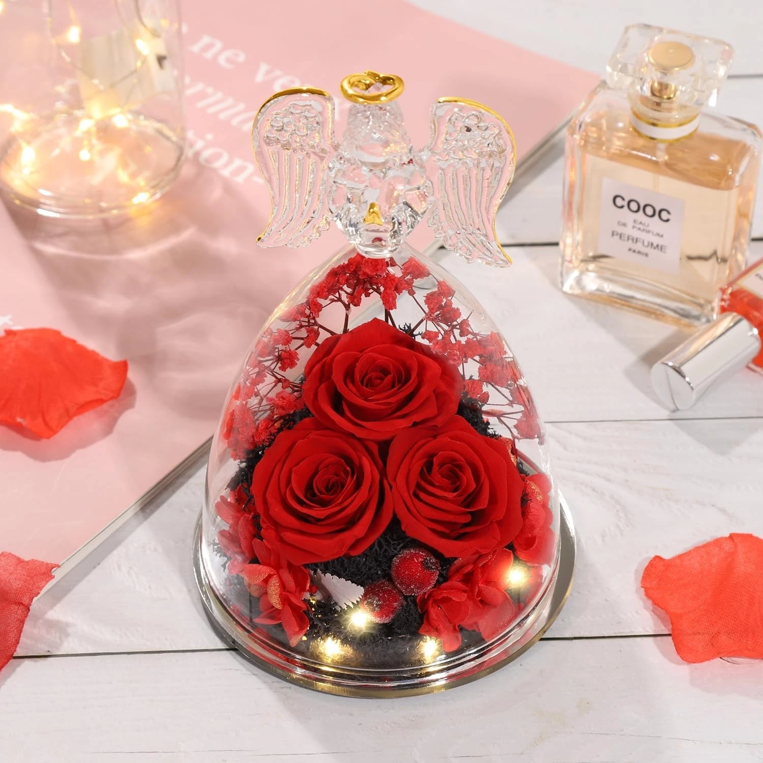 ANWEAO Valentines Day Gifts for Women Birthday Preserved Rose Forever Flower - Image 2